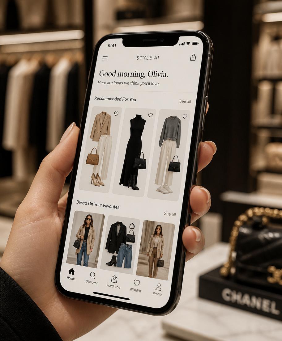 Nova6 Aura app pairing with an in-store smart mirror